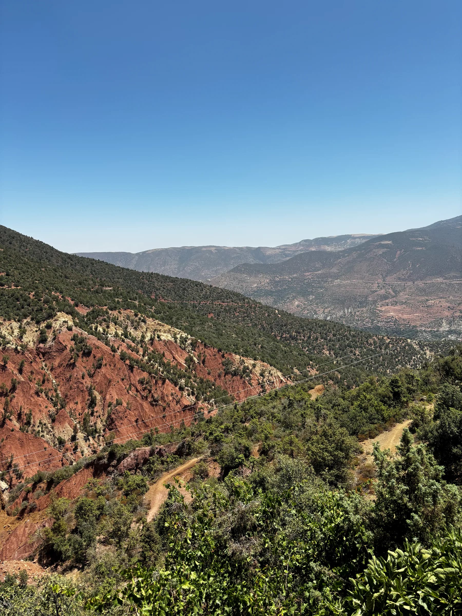 Atlas mountain valley on the road toward Morocco's desert regions